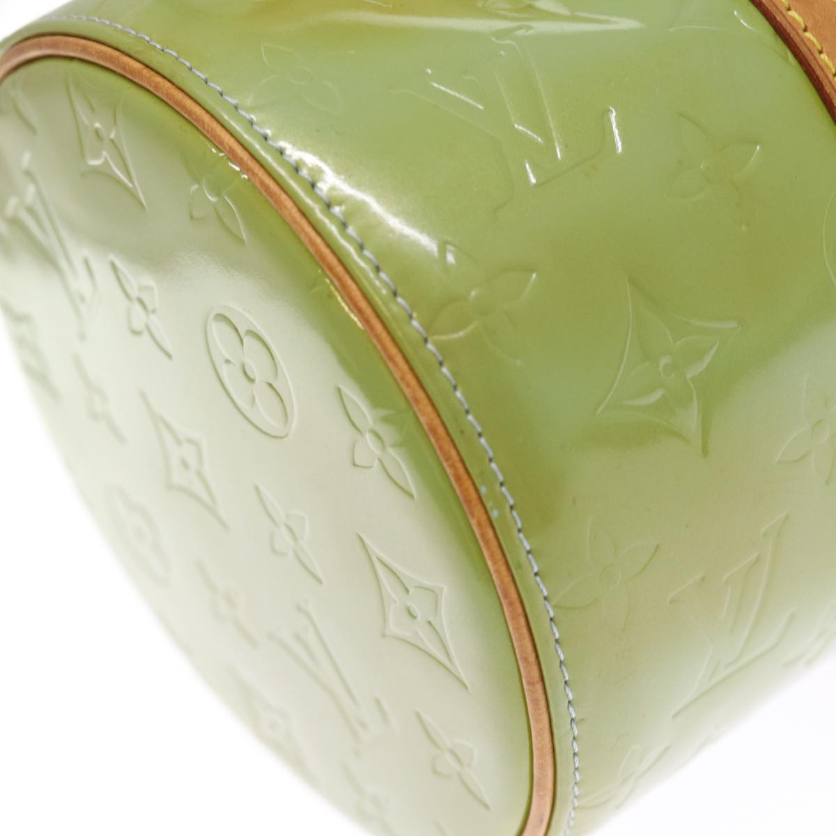 LOUIS VUITTON Monogram Vernis Bedford Hand Bag Baby Blue M91007 LV th4938