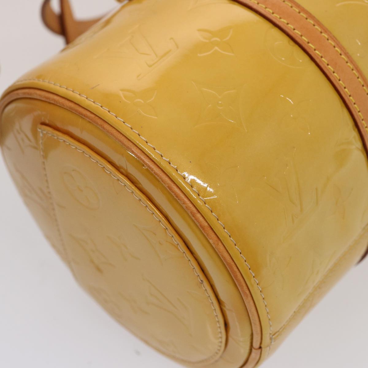 LOUIS VUITTON Monogram Vernis Bedford Hand Bag Beige M91006 LV th4939