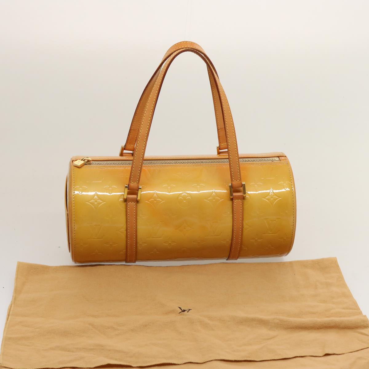LOUIS VUITTON Monogram Vernis Bedford Hand Bag Beige M91006 LV th4939