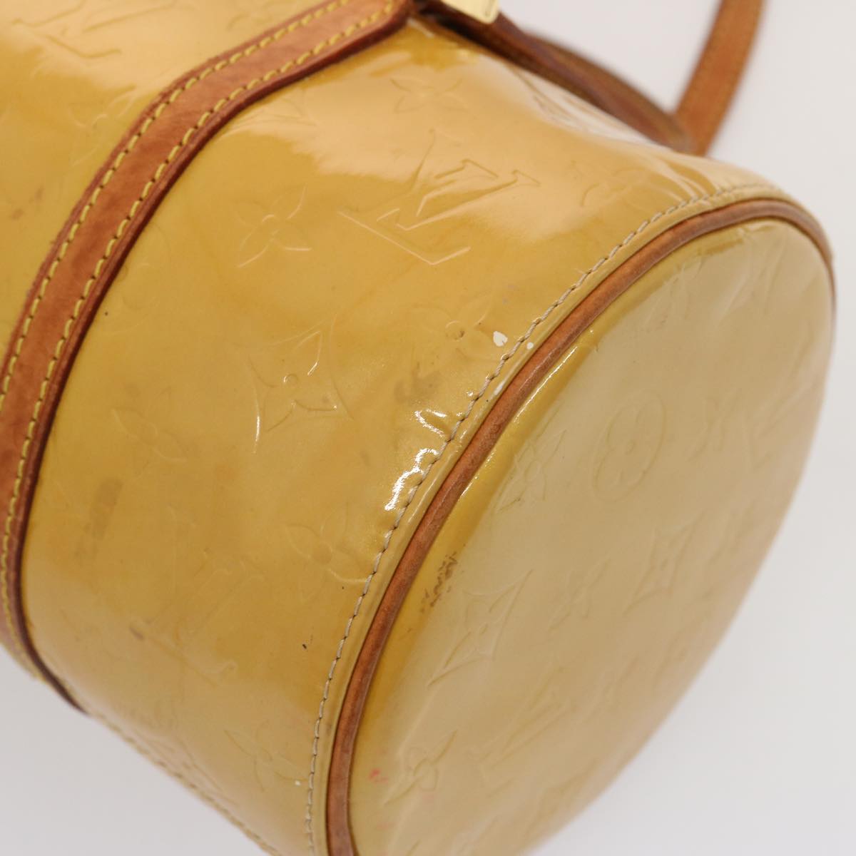 LOUIS VUITTON Monogram Vernis Bedford Hand Bag Beige M91006 LV th4940