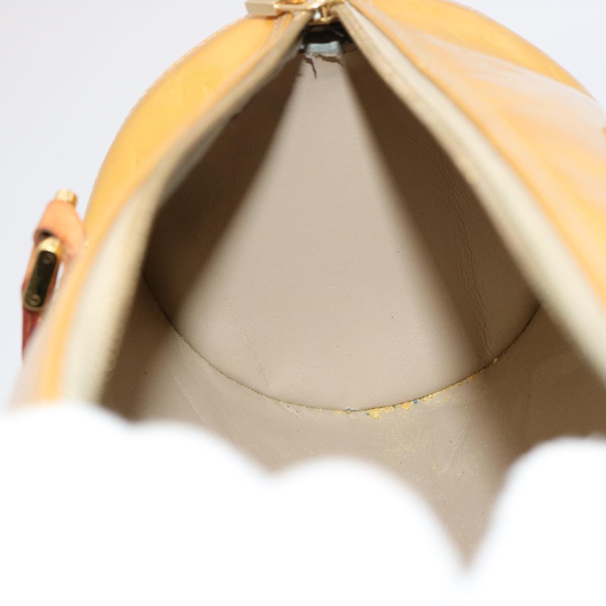 LOUIS VUITTON Monogram Vernis Bedford Hand Bag Beige M91006 LV th4940