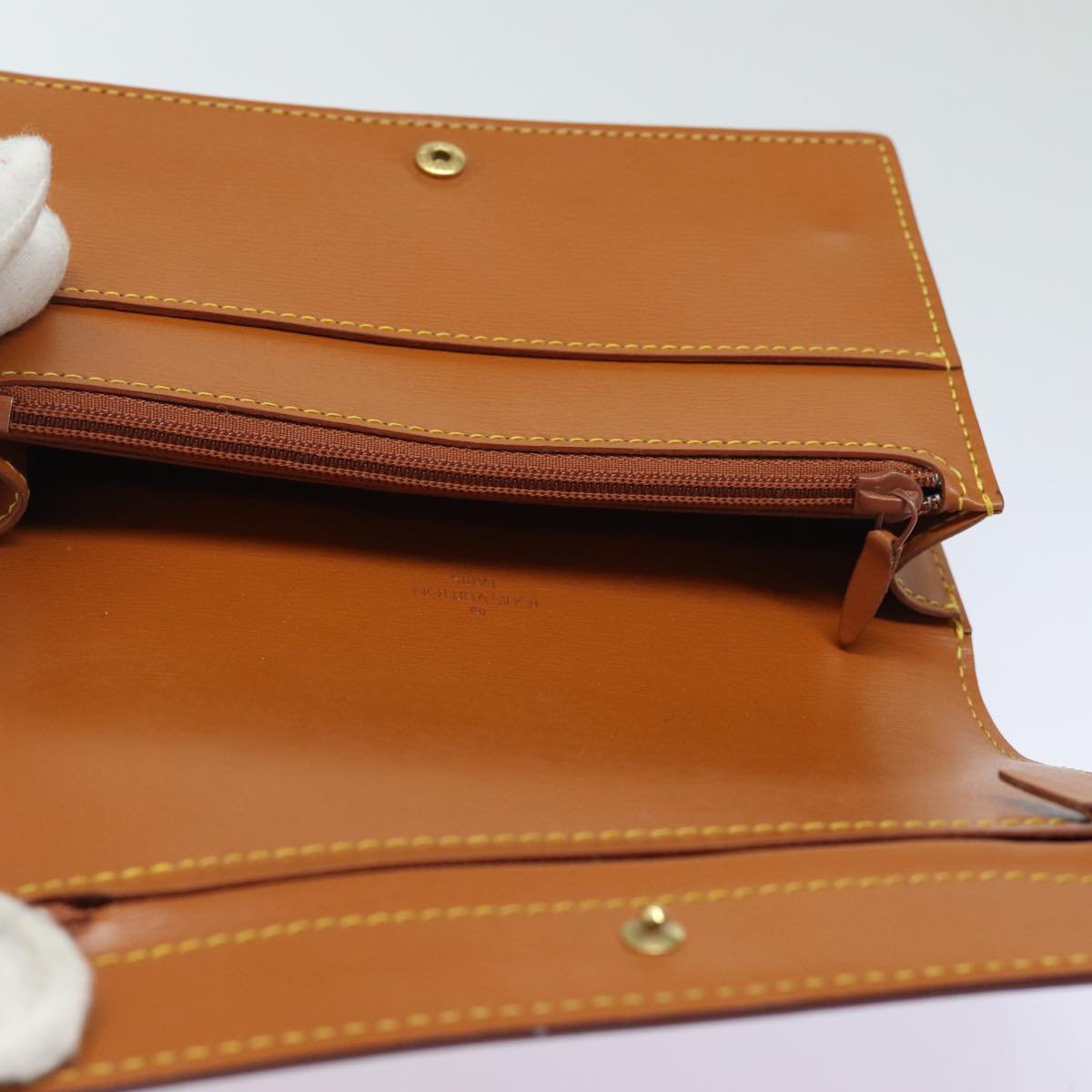 LOUIS VUITTON Epi Tilsitt Pouch Brown M52603 LV th5122