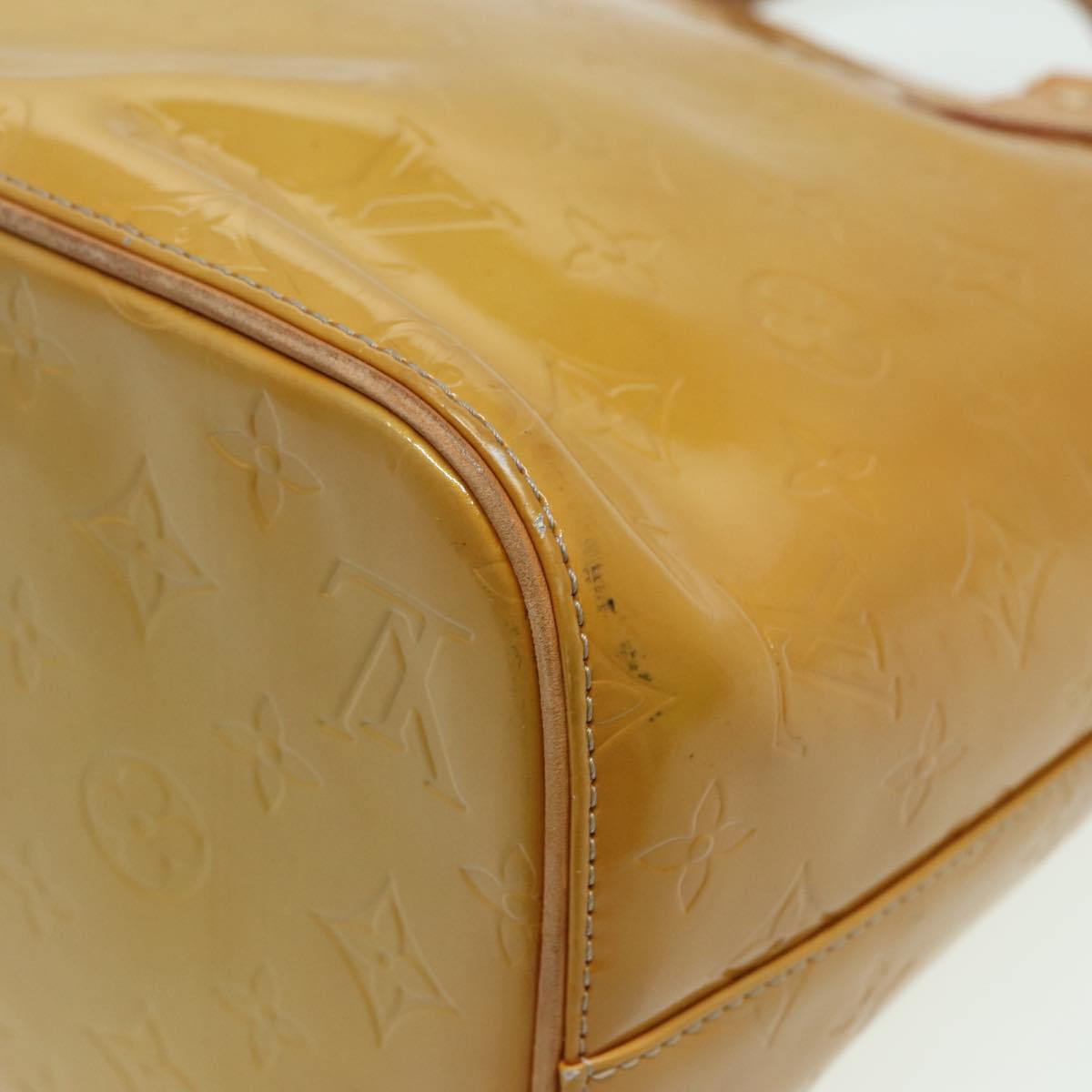 LOUIS VUITTON Monogram Vernis Houston Hand Bag Beige M91004 LV th5141