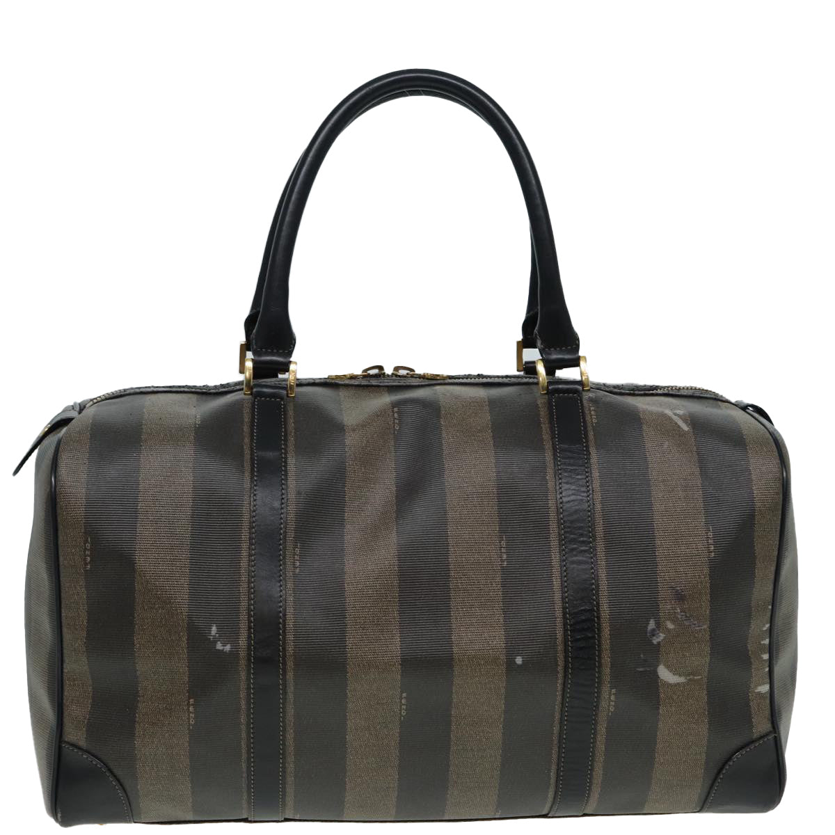 Luxury Fendi Pecan Canvas Boston Bag Brown Blackth5173