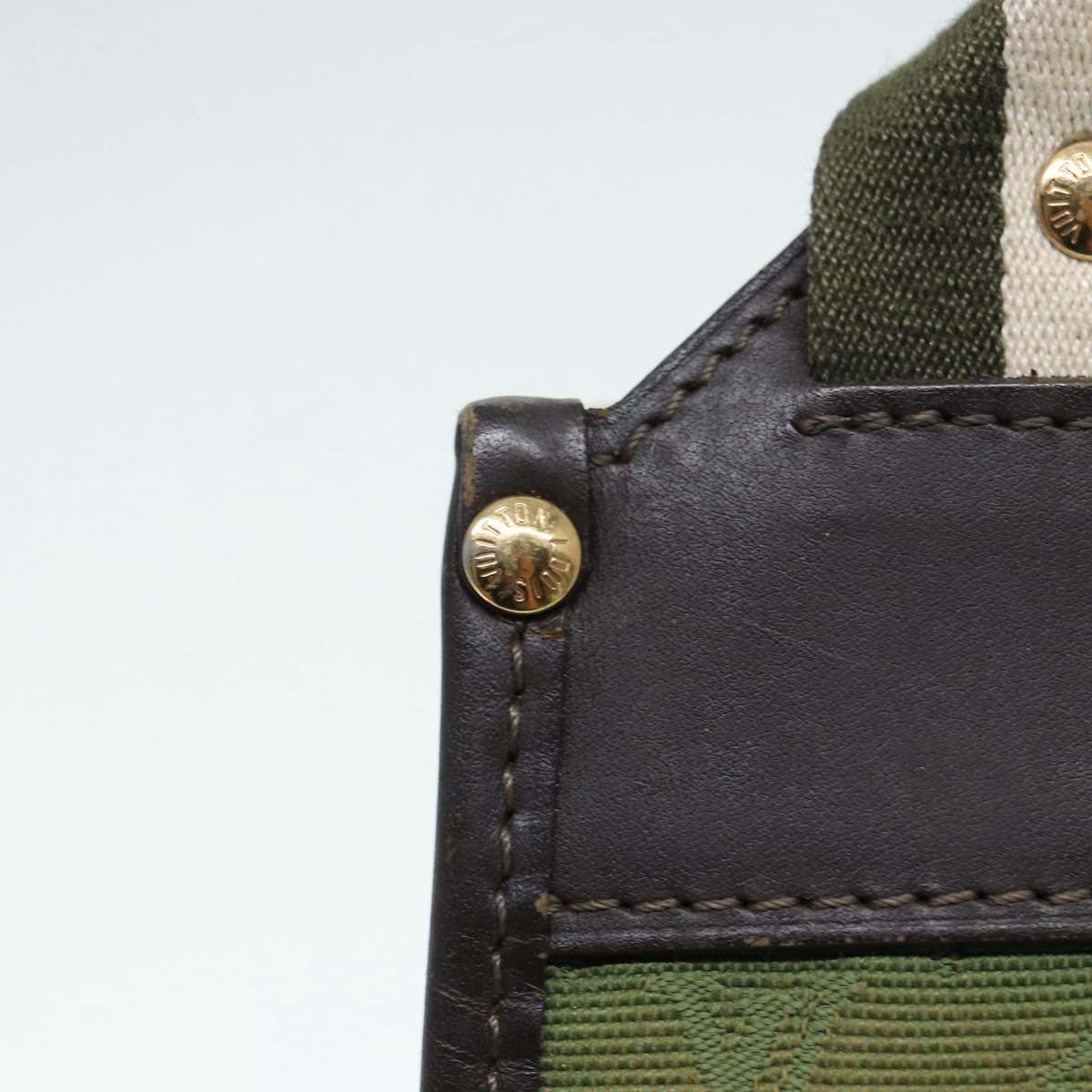LOUIS VUITTON Monogram Mini Sac Catline Hand Bag TST Khaki M92327 LV th5235