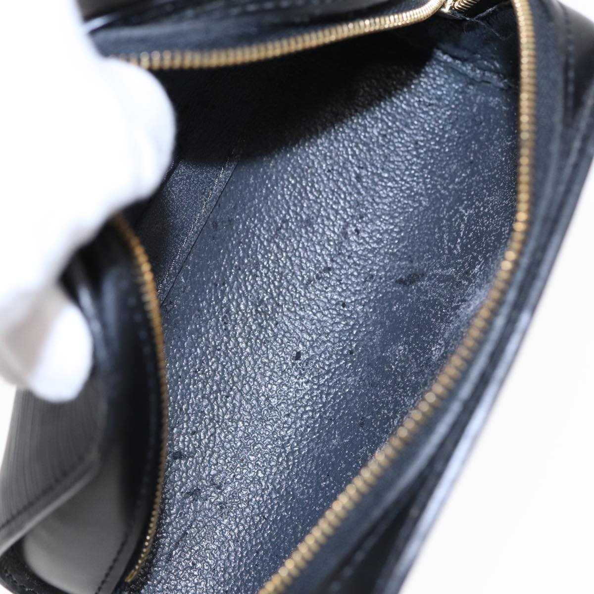 LOUIS VUITTON Epi Dauphine PM Pouch Black M48442 LV th5264