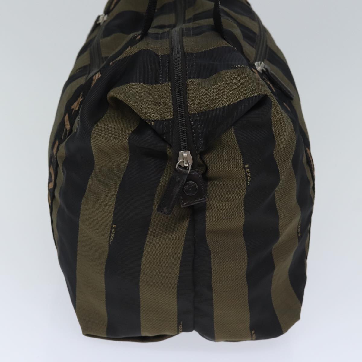 Luxury Fendi Pecan Canvas Tote Bag Nylon Khaki Blackth5267