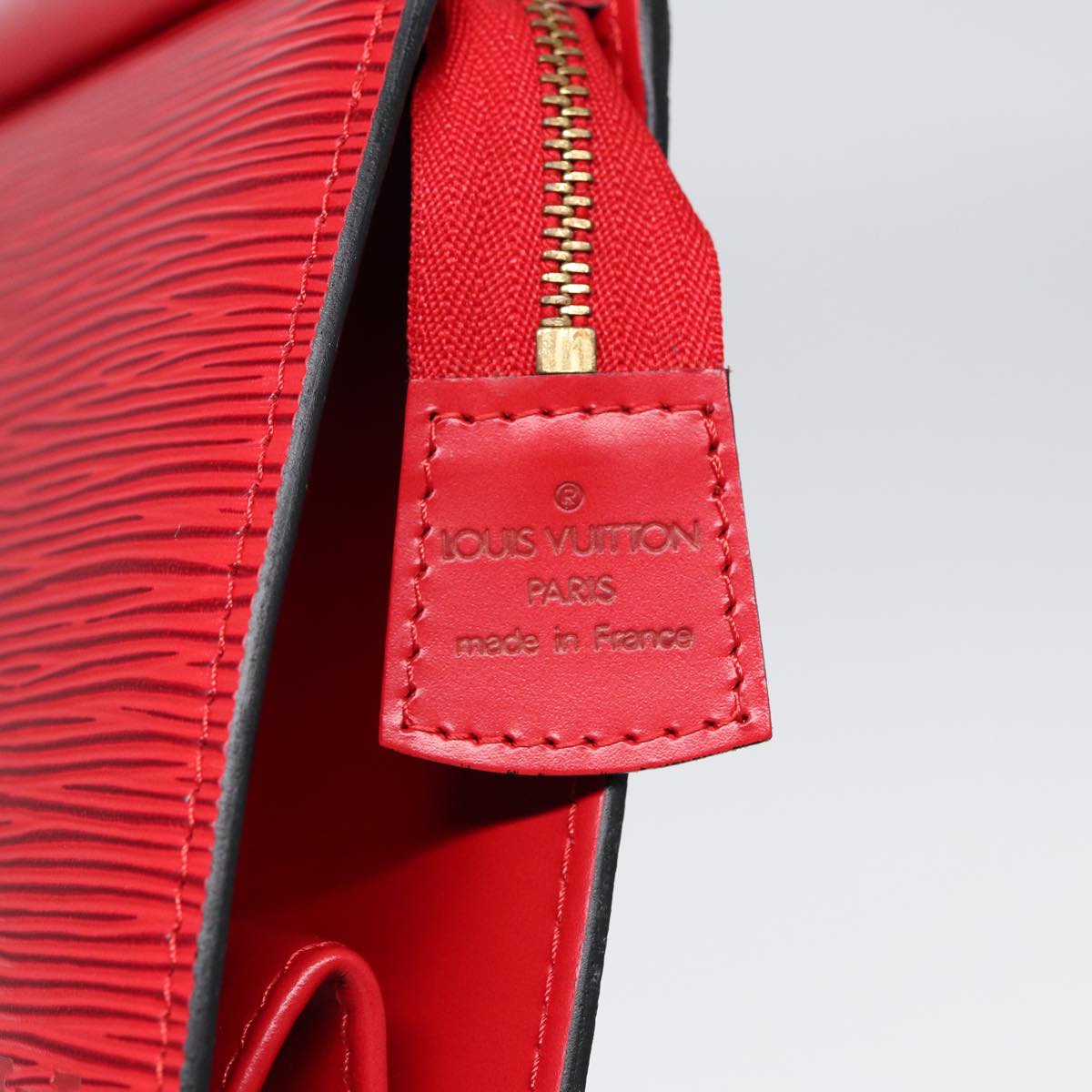 LOUIS VUITTON Epi Trousse Crete Clutch Bag Red M48407 LV th5268