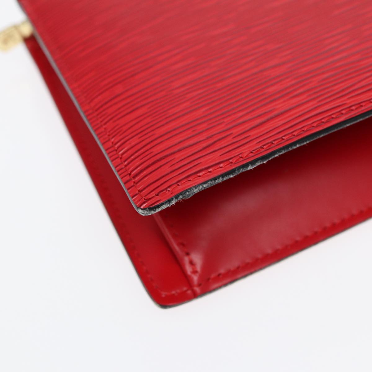 LOUIS VUITTON Epi Trousse Crete Clutch Bag Red M48407 LV th5268