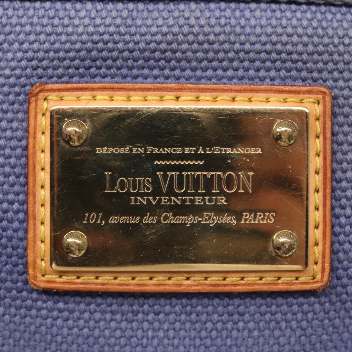 LOUIS VUITTON Antigua Pochette Platt PM Pouch Blue M40070 LV th5273