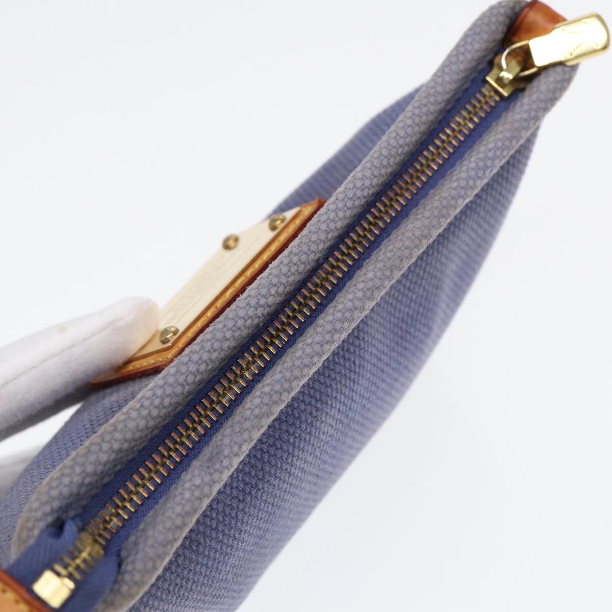 LOUIS VUITTON Antigua Pochette Platt PM Pouch Blue M40070 LV th5273
