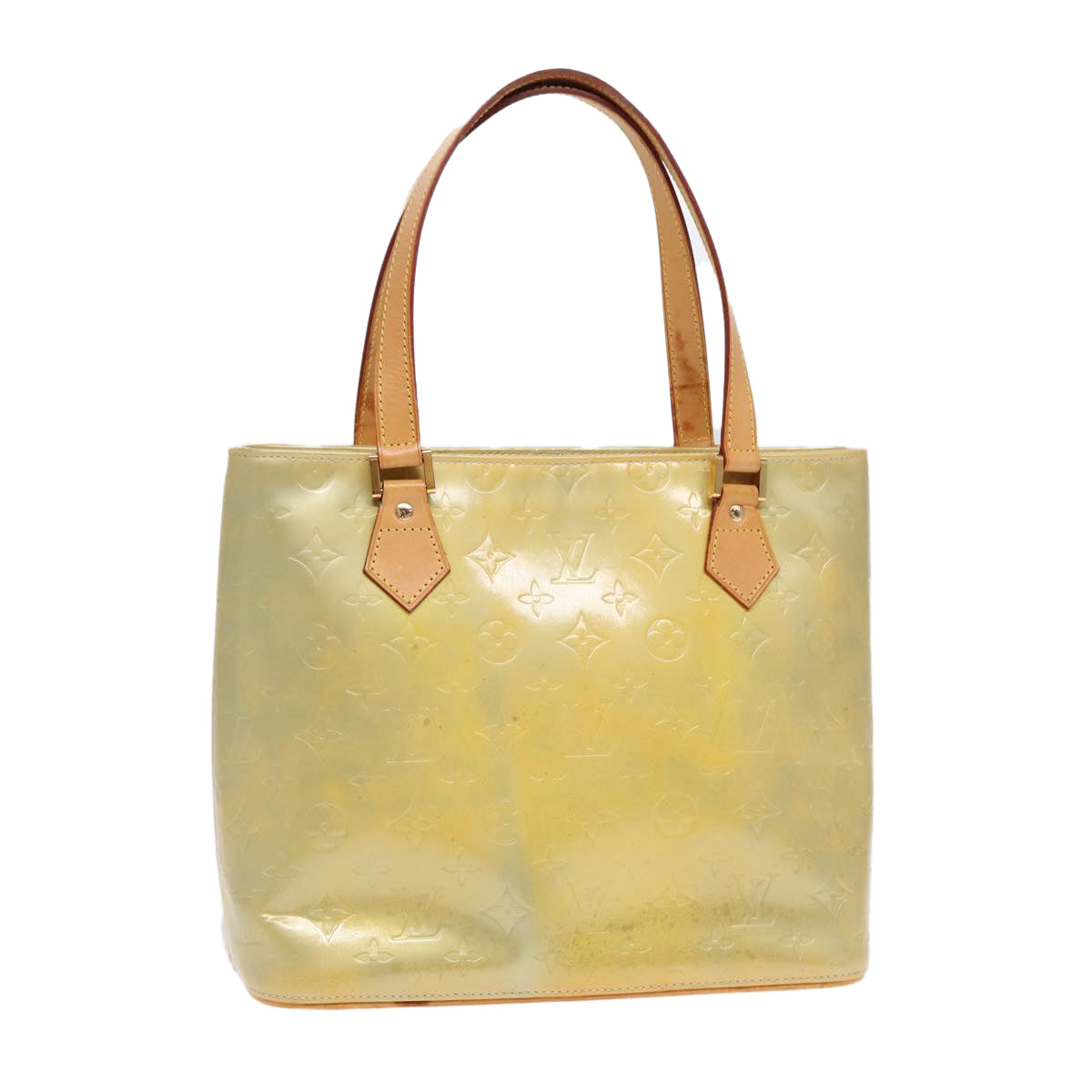 LOUIS VUITTON Monogram Vernis Houston Hand Bag Gris M91053 LV th5274