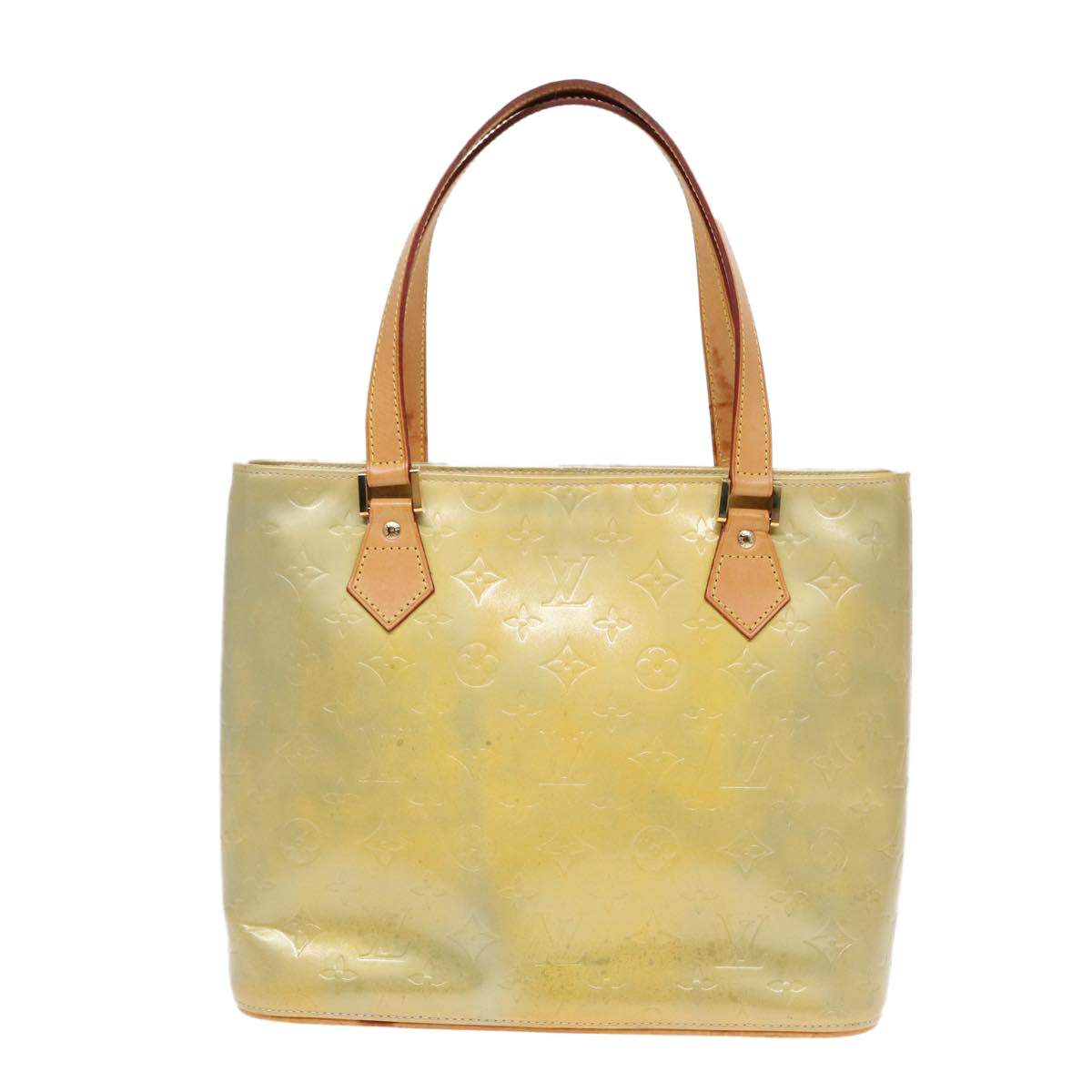 LOUIS VUITTON Monogram Vernis Houston Hand Bag Gris M91053 LV th5274