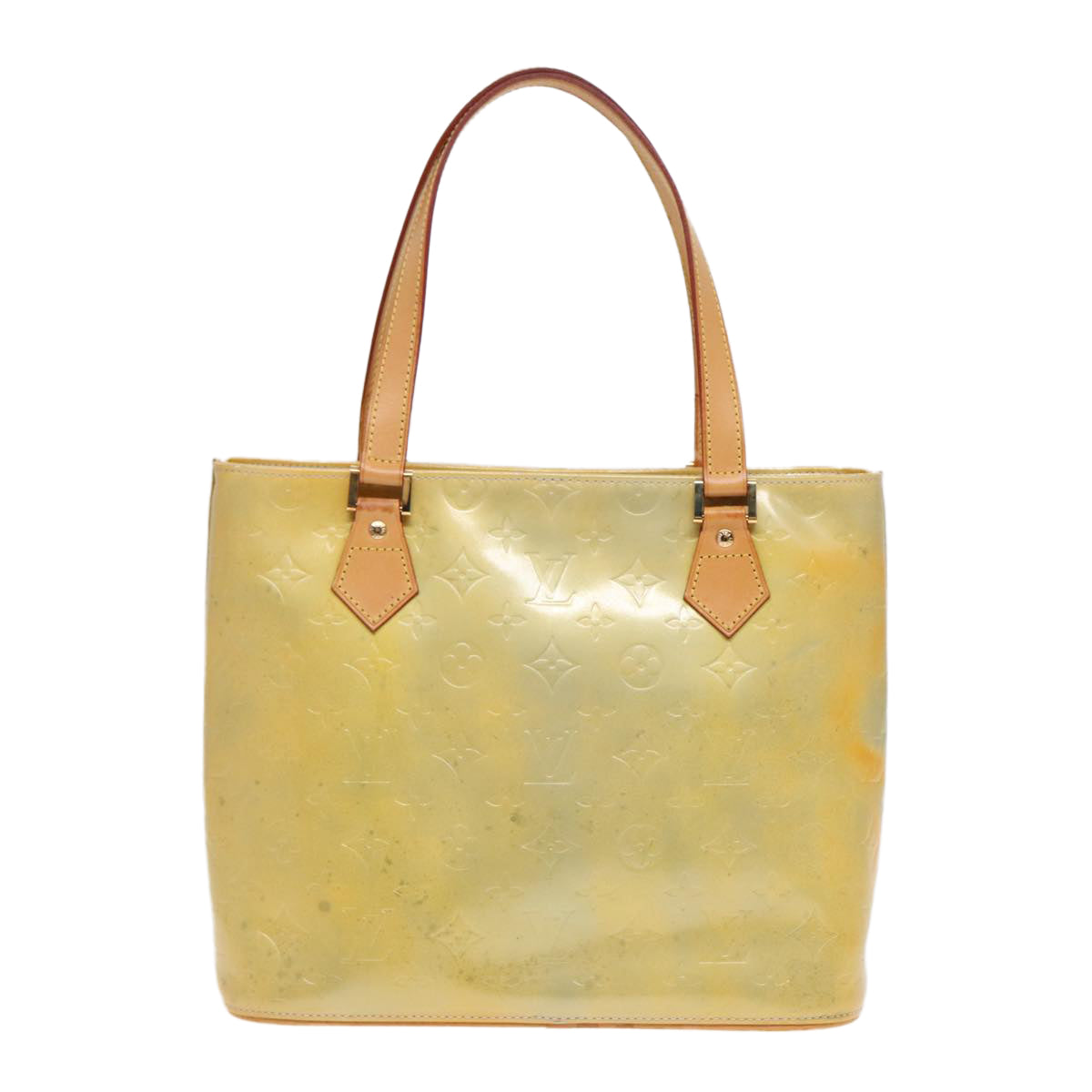 LOUIS VUITTON Monogram Vernis Houston Hand Bag Gris M91053 LV th5274