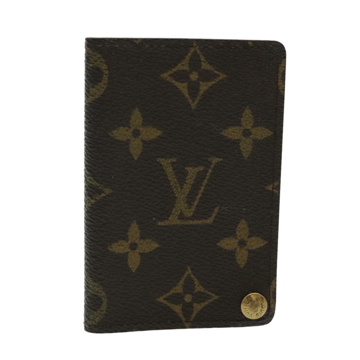 LOUIS VUITTON Monogram Porte Cartes Credit Pression Case M60937 LV th5389
