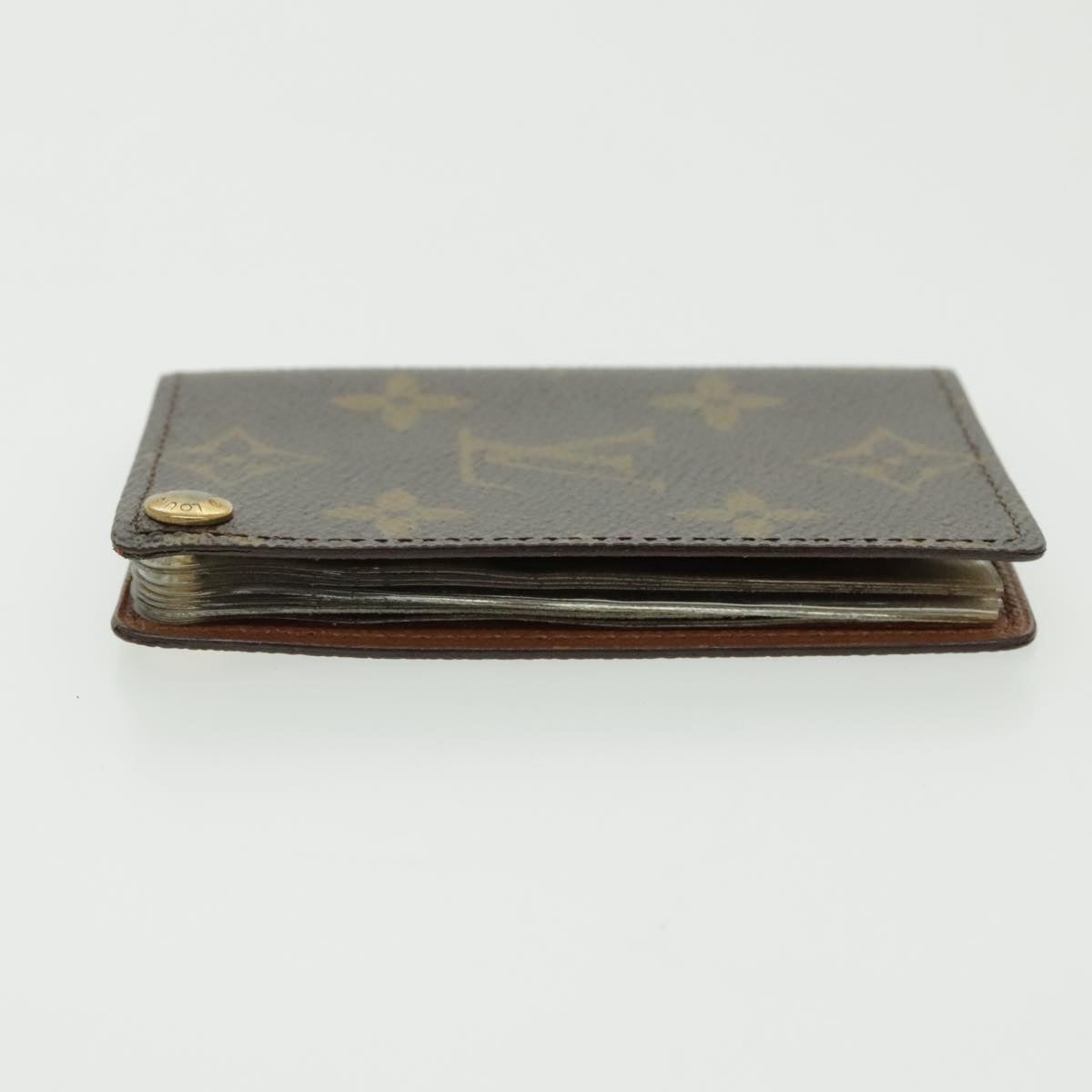 LOUIS VUITTON Monogram Porte Cartes Credit Pression Case M60937 LV th5389