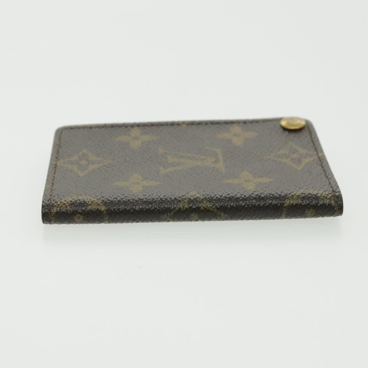 LOUIS VUITTON Monogram Porte Cartes Credit Pression Case M60937 LV th5389