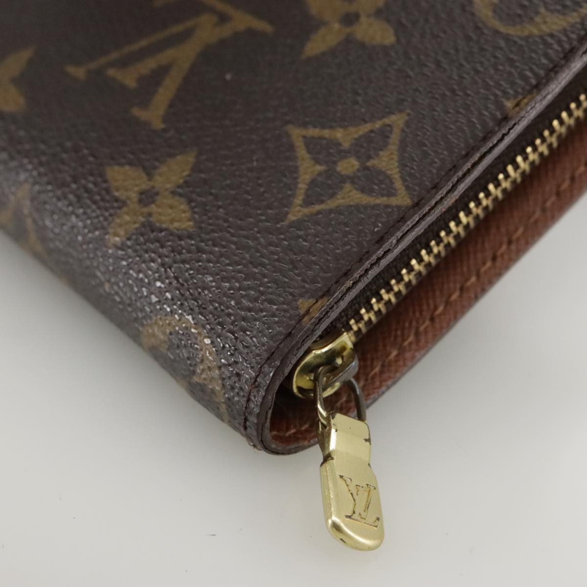 LOUIS VUITTON Monogram Porte Monnaie Zip Long Wallet M61727 LV th5588
