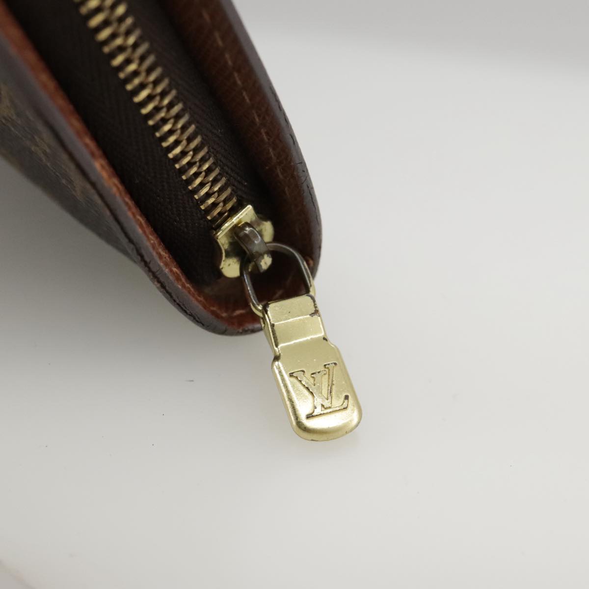 LOUIS VUITTON Monogram Porte Monnaie Zip Long Wallet M61727 LV th5588