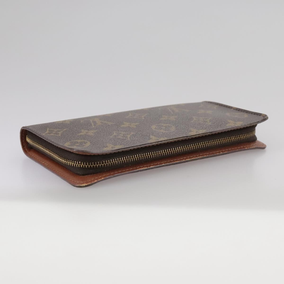 LOUIS VUITTON Monogram Porte Monnaie Zip Long Wallet M61727 LV th5588