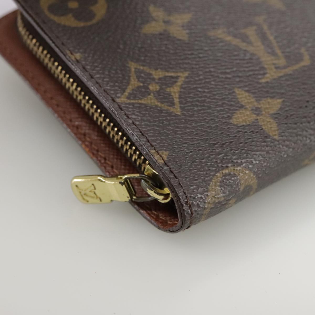 LOUIS VUITTON Monogram Porte Monnaie Zip Long Wallet M61727 LV th5588