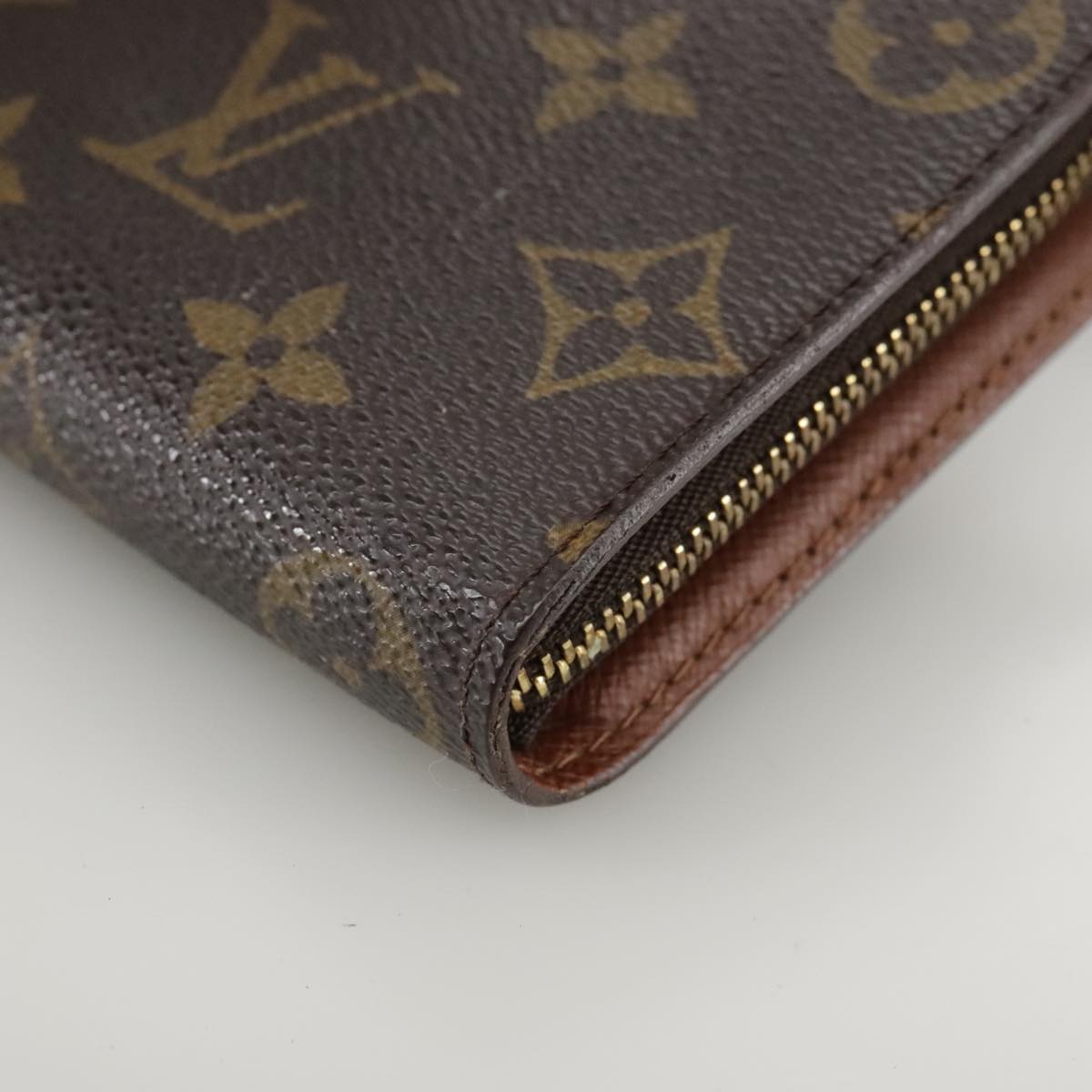 LOUIS VUITTON Monogram Porte Monnaie Zip Long Wallet M61727 LV th5588