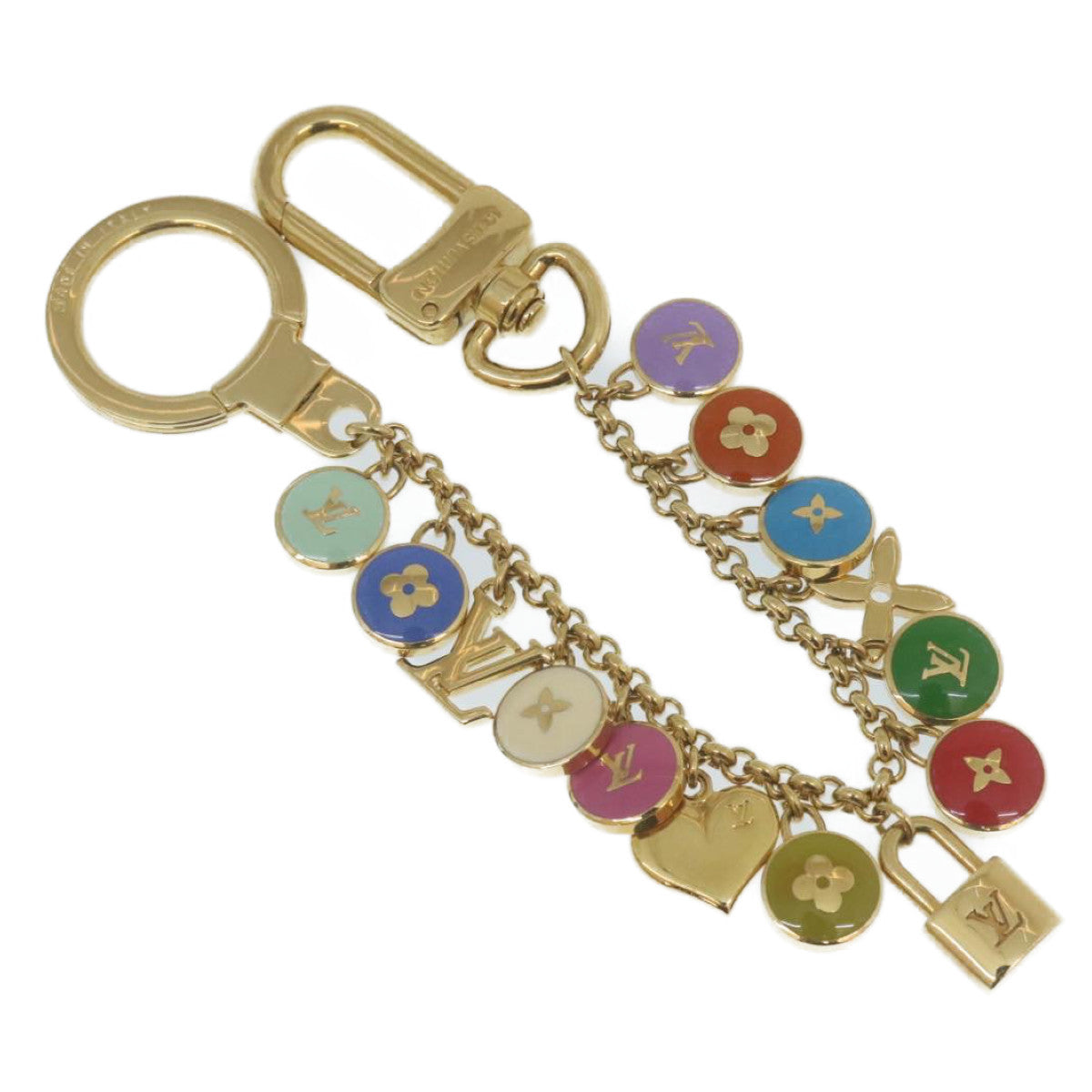 LOUIS VUITTON Porte Cles Cianne Pastilles Bag Charm Chain M65386 LV yk1944