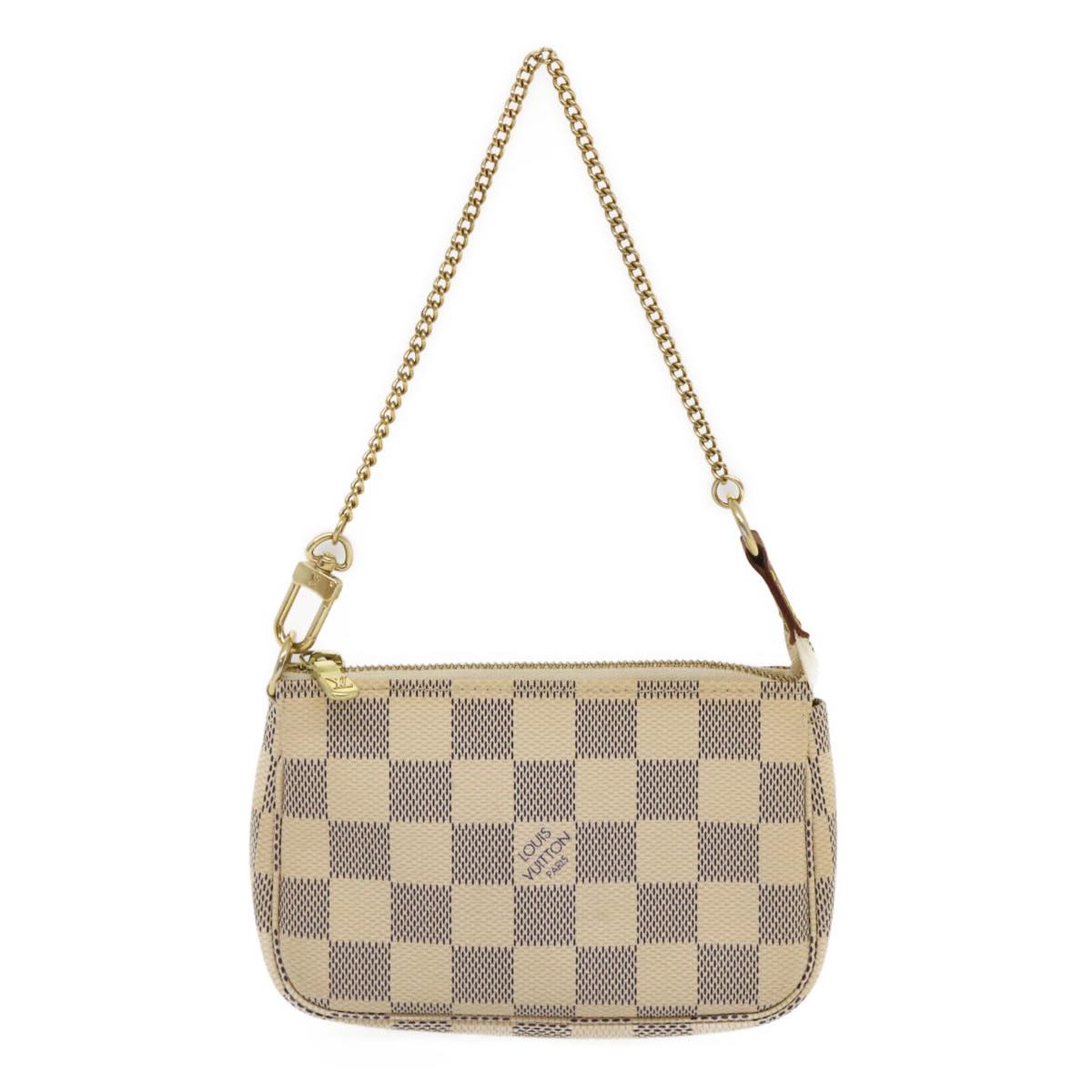 LOUIS VUITTON Damier Azur Mini Pochette Accessoires Pouch N58010 LV 35103