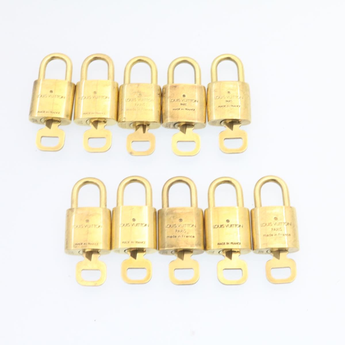 LOUIS VUITTON Padlock 10set Padlock Gold Tone LV am1356g