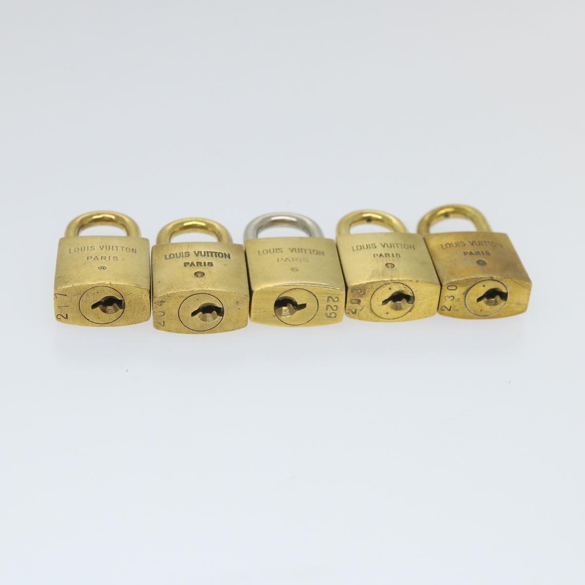 LOUIS VUITTON Padlock Old Model 10set Padlock Vintage Gold Tone LV cr901