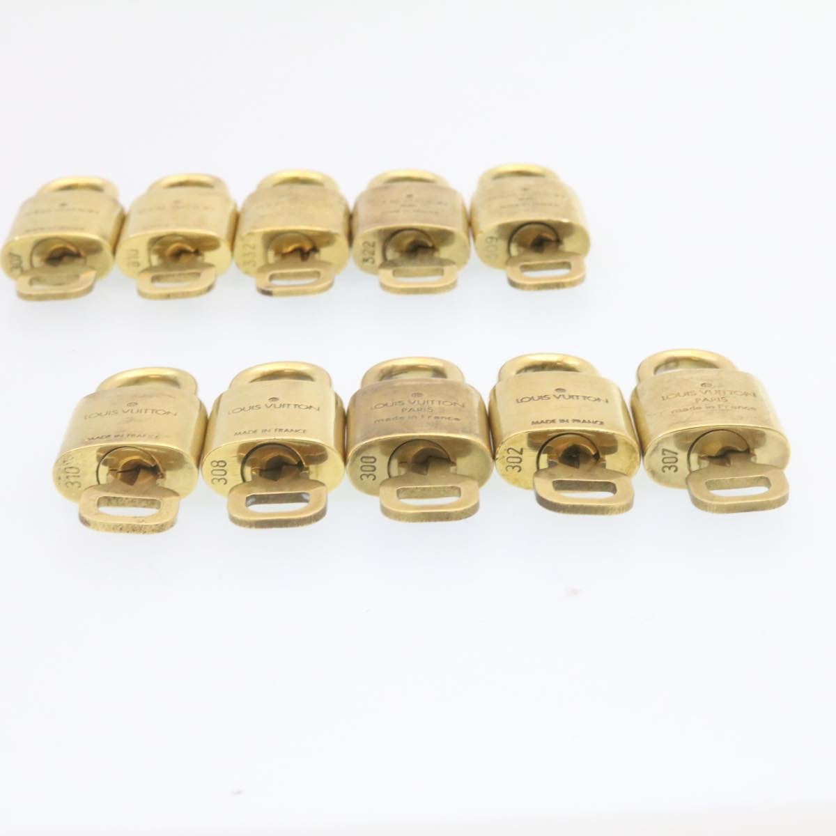 LOUIS VUITTON Padlock 10set Padlock Gold Tone LV am1356g