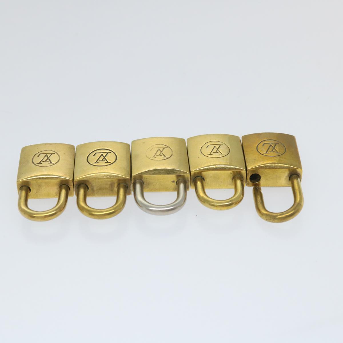 LOUIS VUITTON Padlock Old Model 10set Padlock Vintage Gold Tone LV cr901