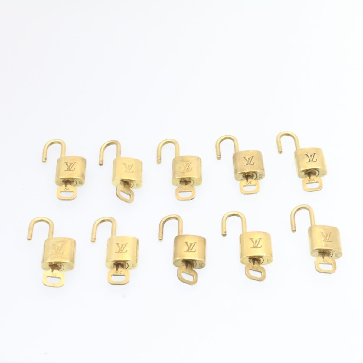 LOUIS VUITTON Padlock 10set Padlock Gold Tone LV am1356g