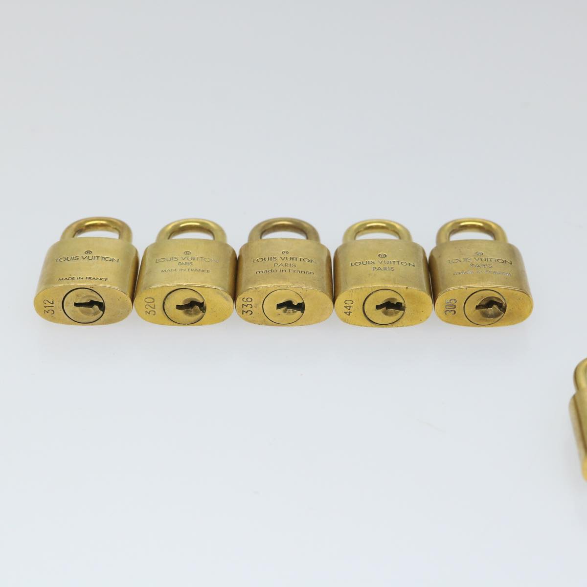 LOUIS VUITTON Padlock 10set Gold Tone LV cr899