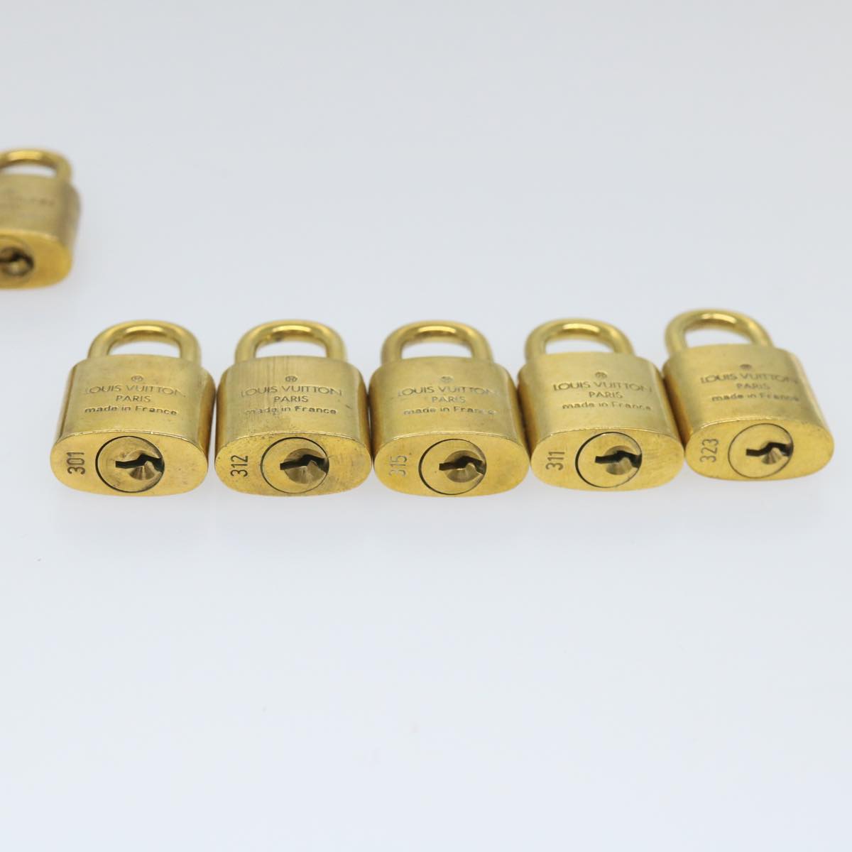LOUIS VUITTON Padlock 10set Gold Tone LV cr899