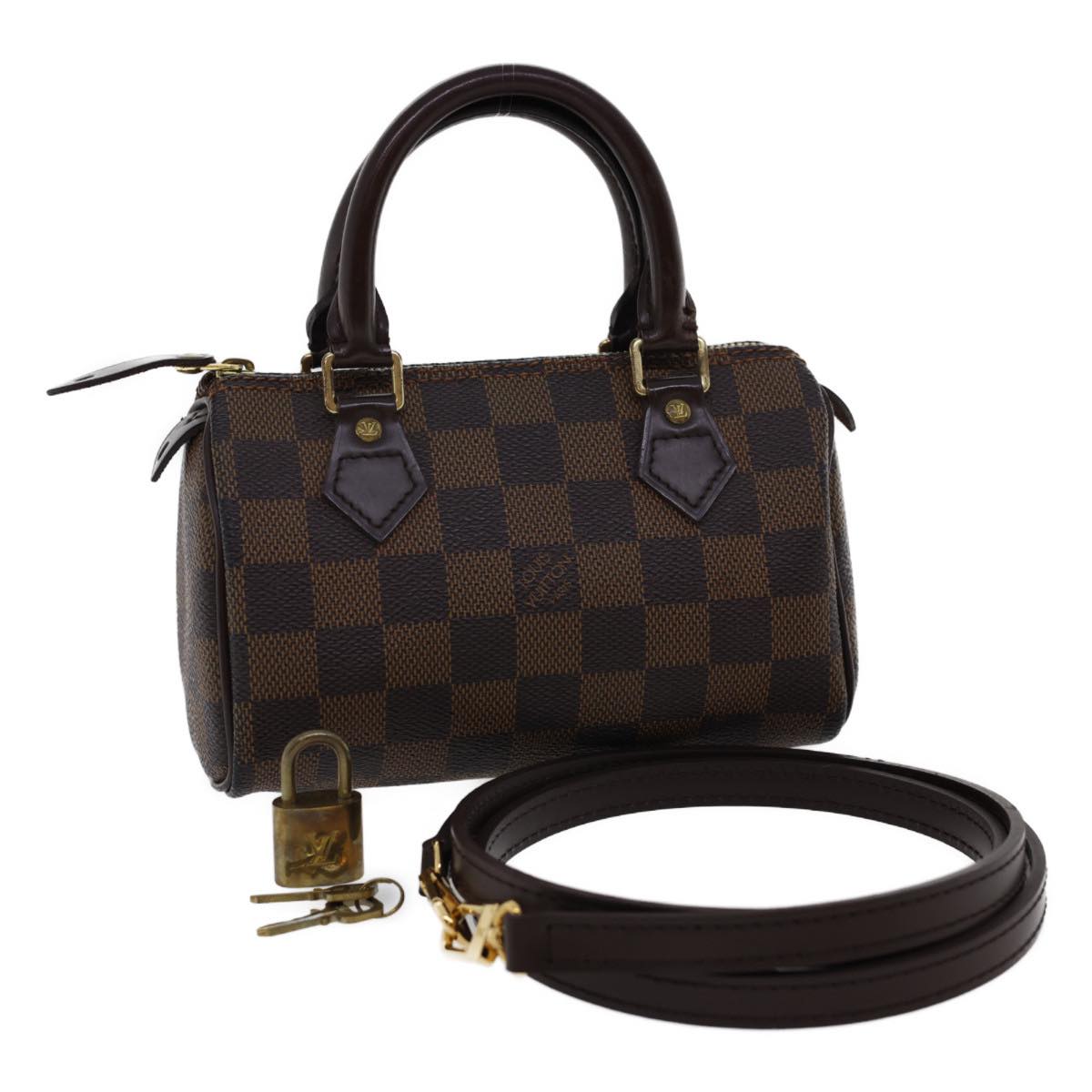 LOUIS VUITTON Damier Ebene Mini Speedy Hand Bag SP Order LV 23260S