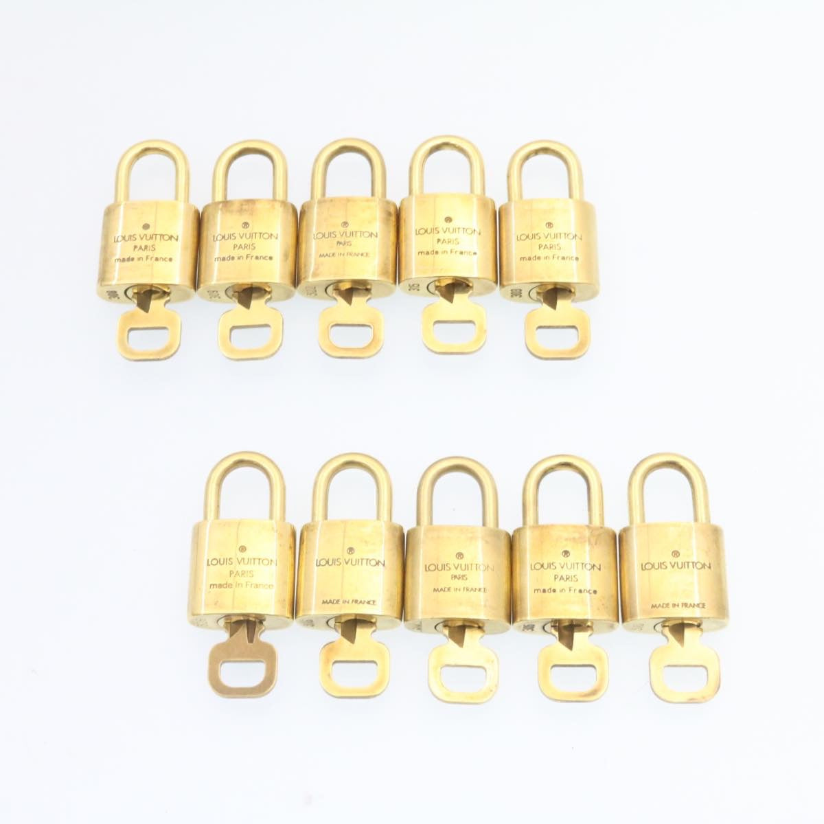 LOUIS VUITTON Padlock 10set Padlock Gold Tone LV am1310g