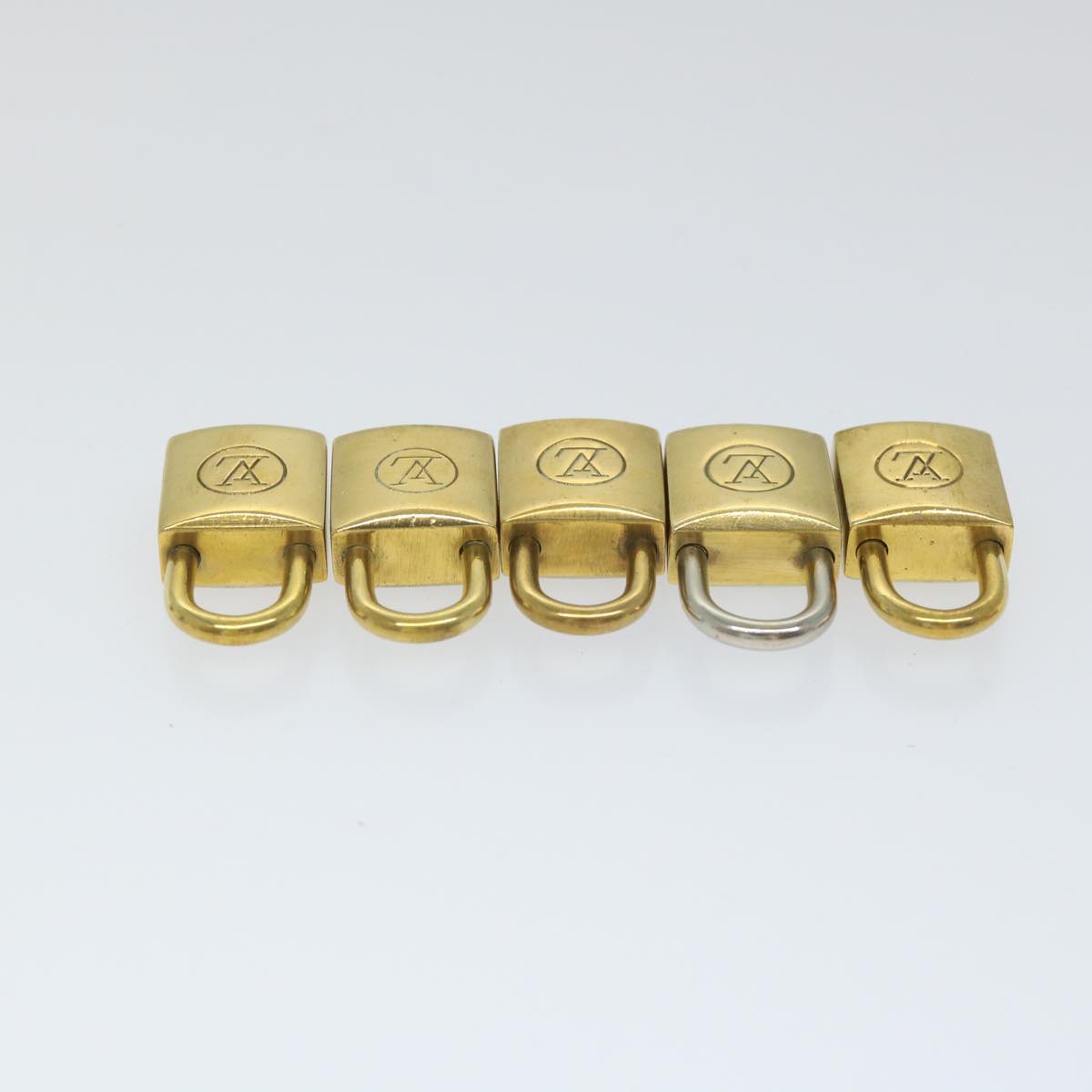 LOUIS VUITTON Padlock Old Model 10set Vintage Gold Tone LV cr902