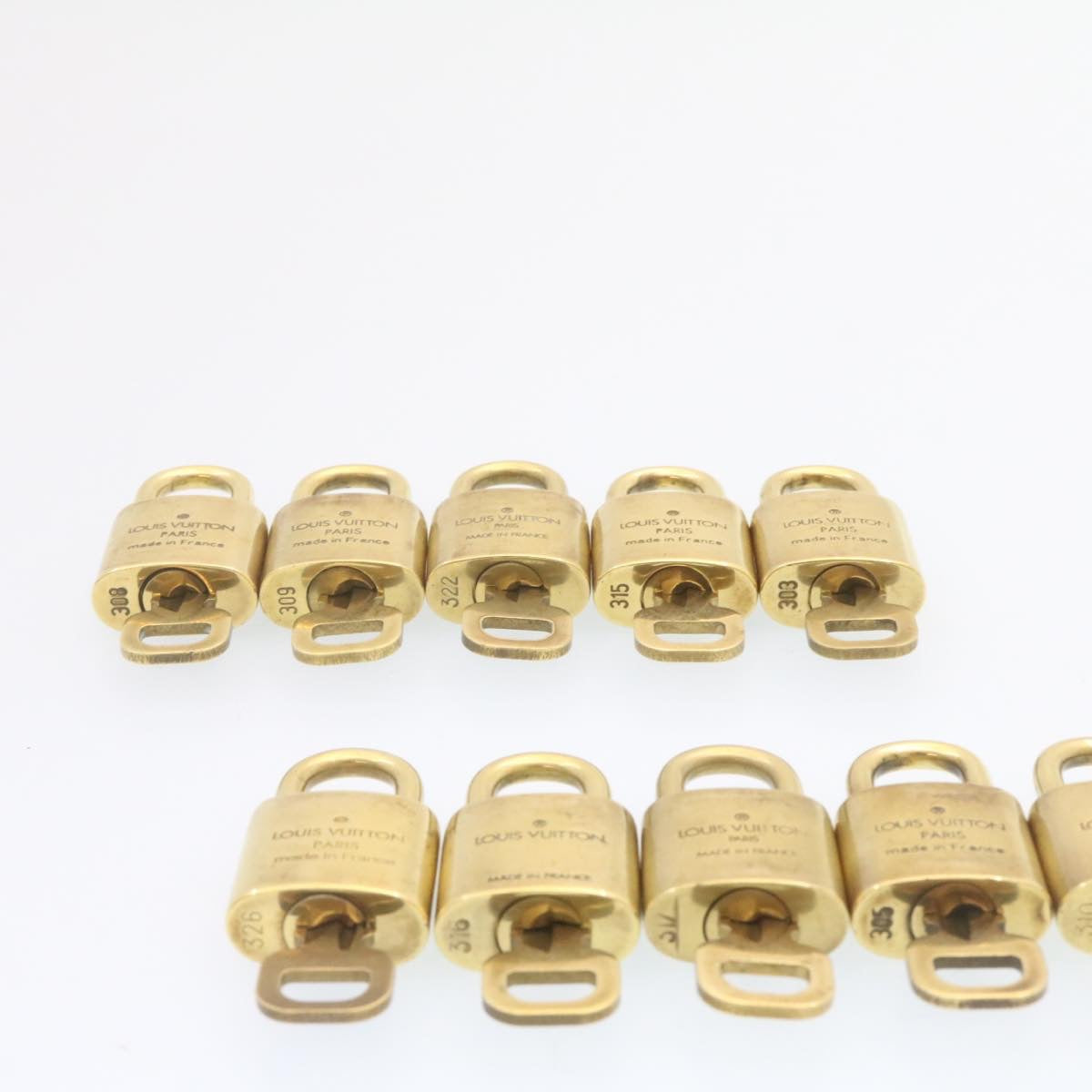 LOUIS VUITTON Padlock 10set Padlock Gold Tone LV am1310g