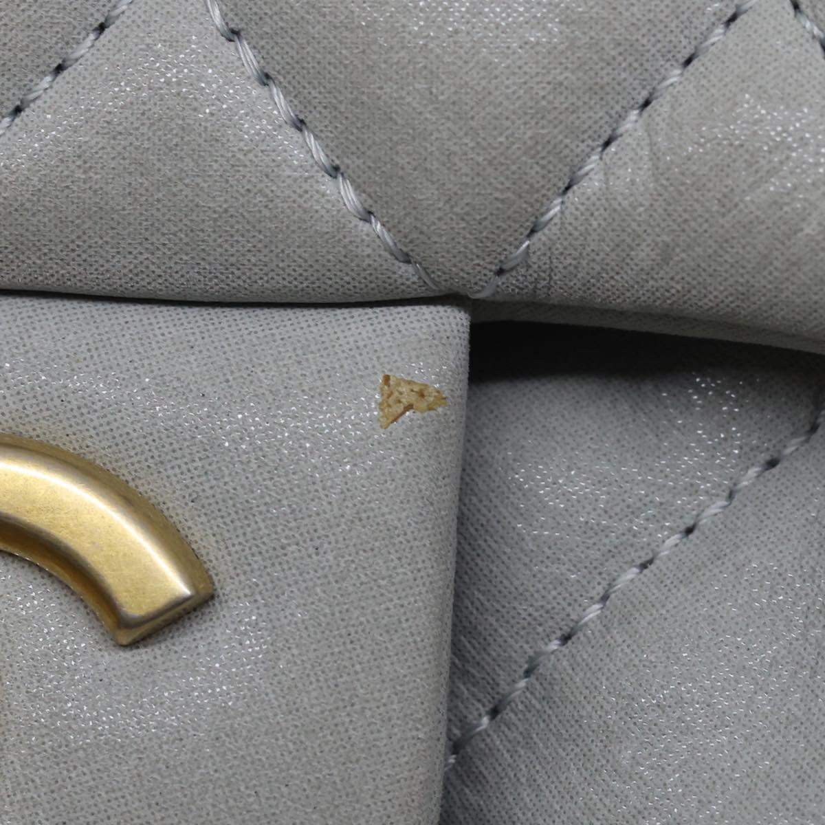 Luxury Chanel Lamb Skin Matelasse Double Chain Shoulder Bag Gray CC  am1097g