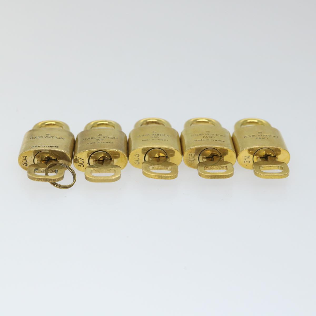 LOUIS VUITTON Padlock 10set Gold Tone LV cr892