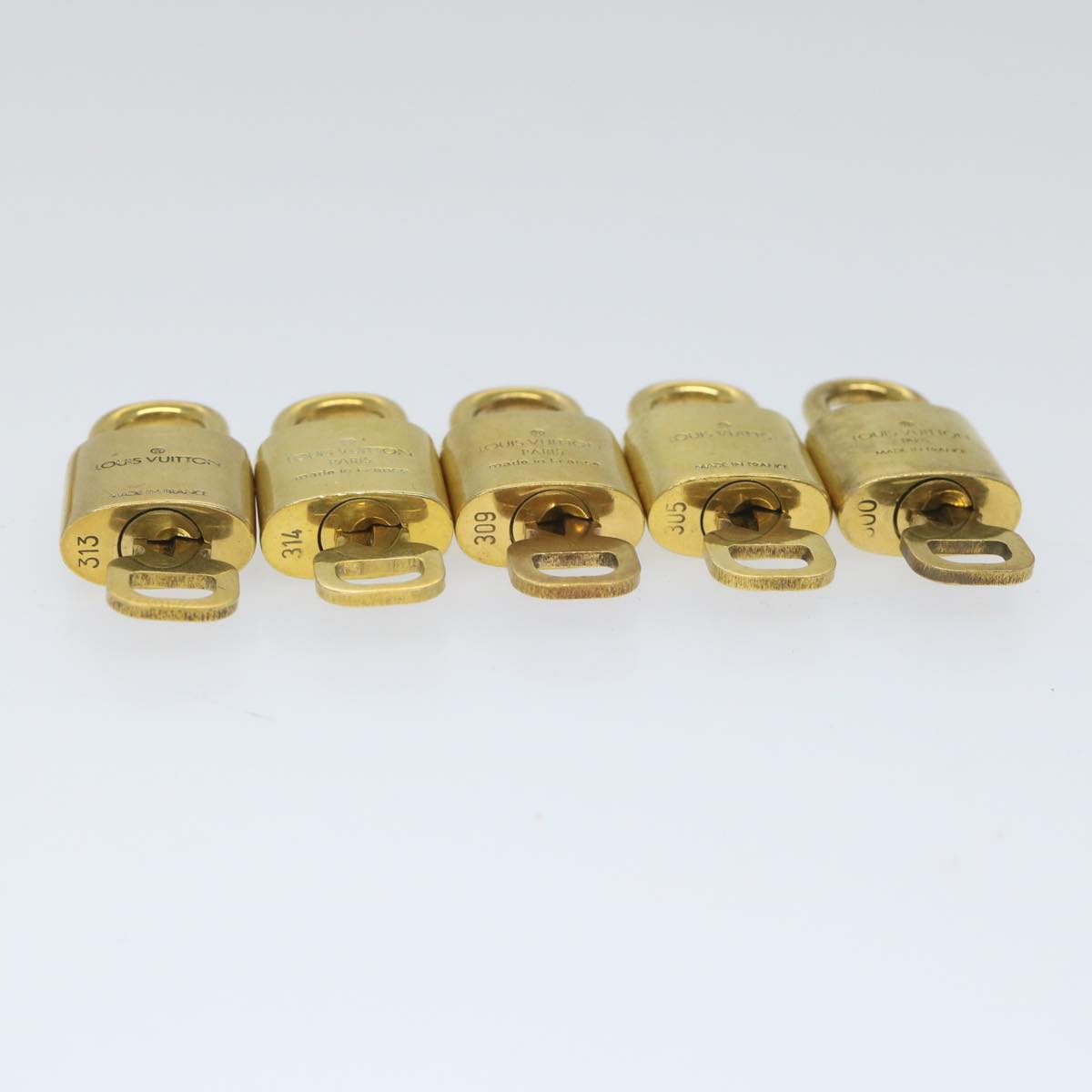 LOUIS VUITTON Padlock 10set Gold Tone LV cr892