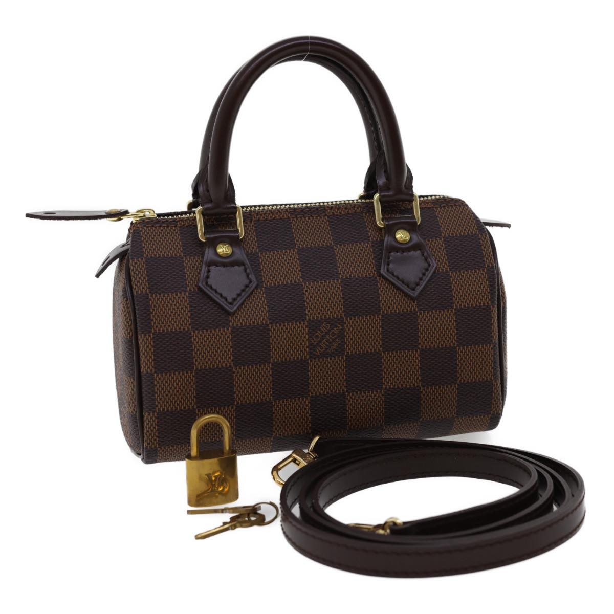 LOUIS VUITTON Damier Ebene Mini Speedy Hand Bag M41534 LV 25202S
