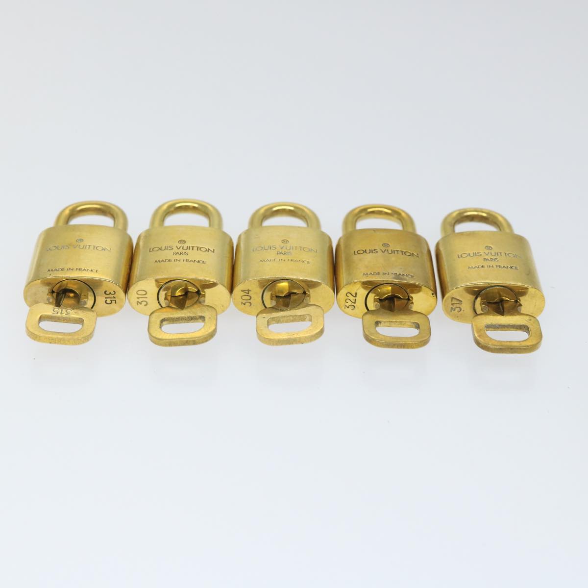 LOUIS VUITTON Padlock 10set Gold Tone LV cr895
