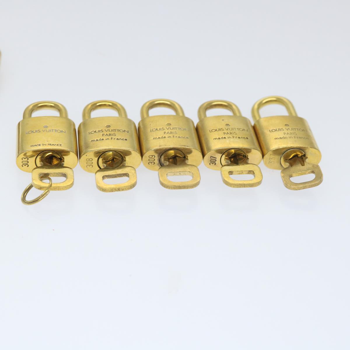 LOUIS VUITTON Padlock 10set Gold Tone LV cr895