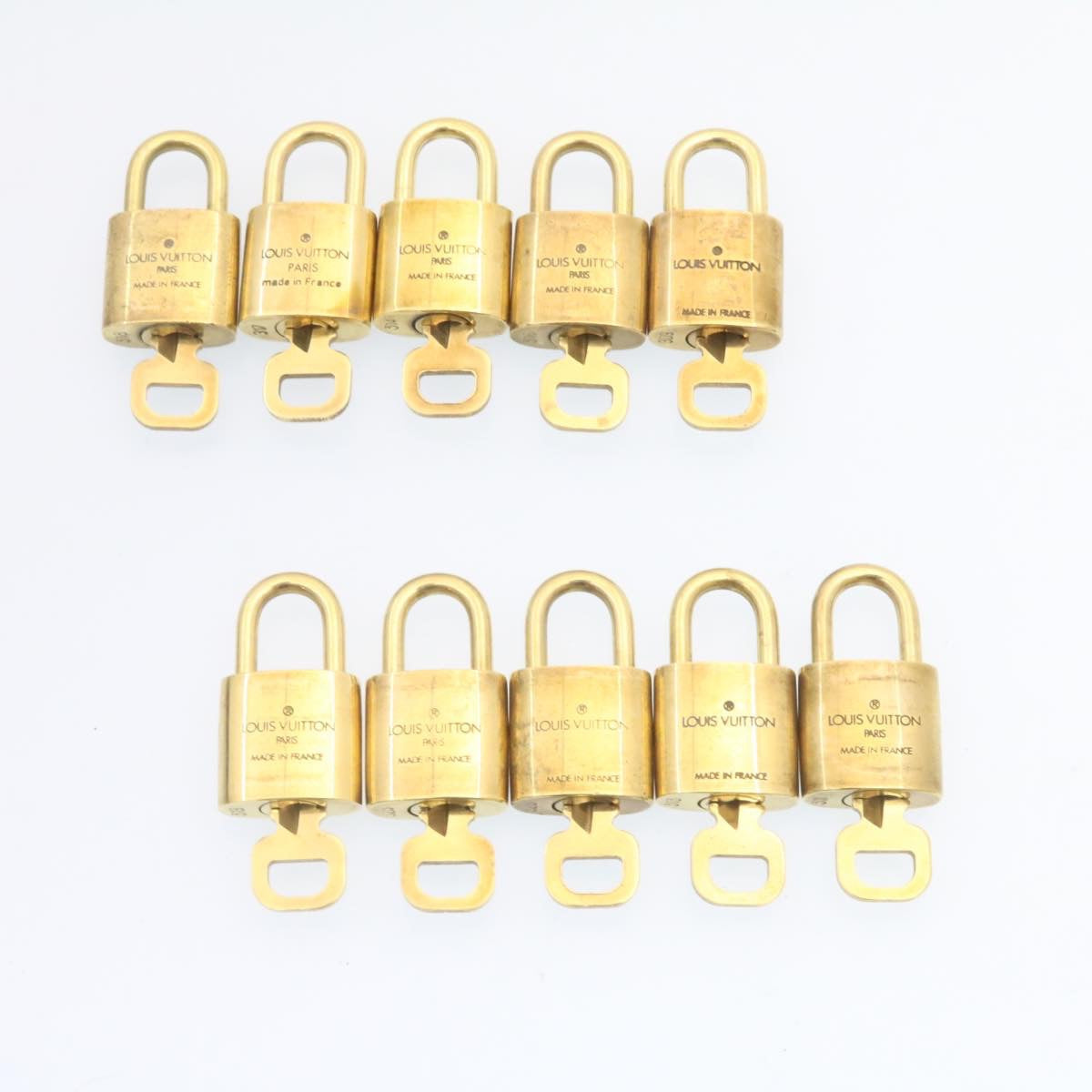 LOUIS VUITTON Padlock 10set Padlock Gold Tone LV am1354g