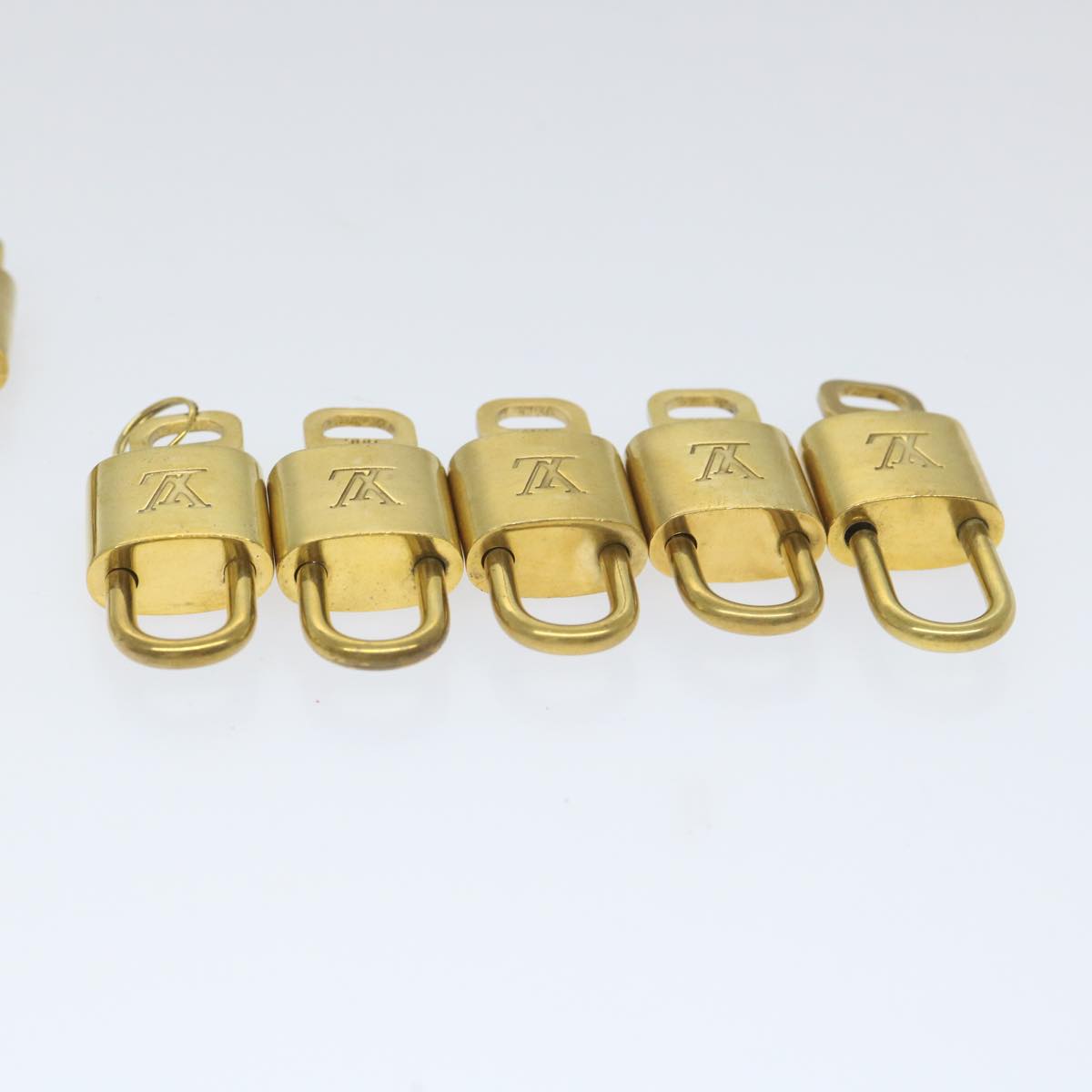LOUIS VUITTON Padlock 10set Gold Tone LV cr895