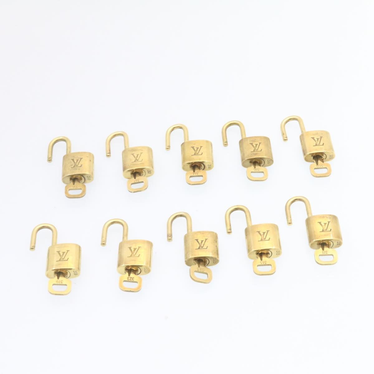 LOUIS VUITTON Padlock 10set Padlock Gold Tone LV am1354g