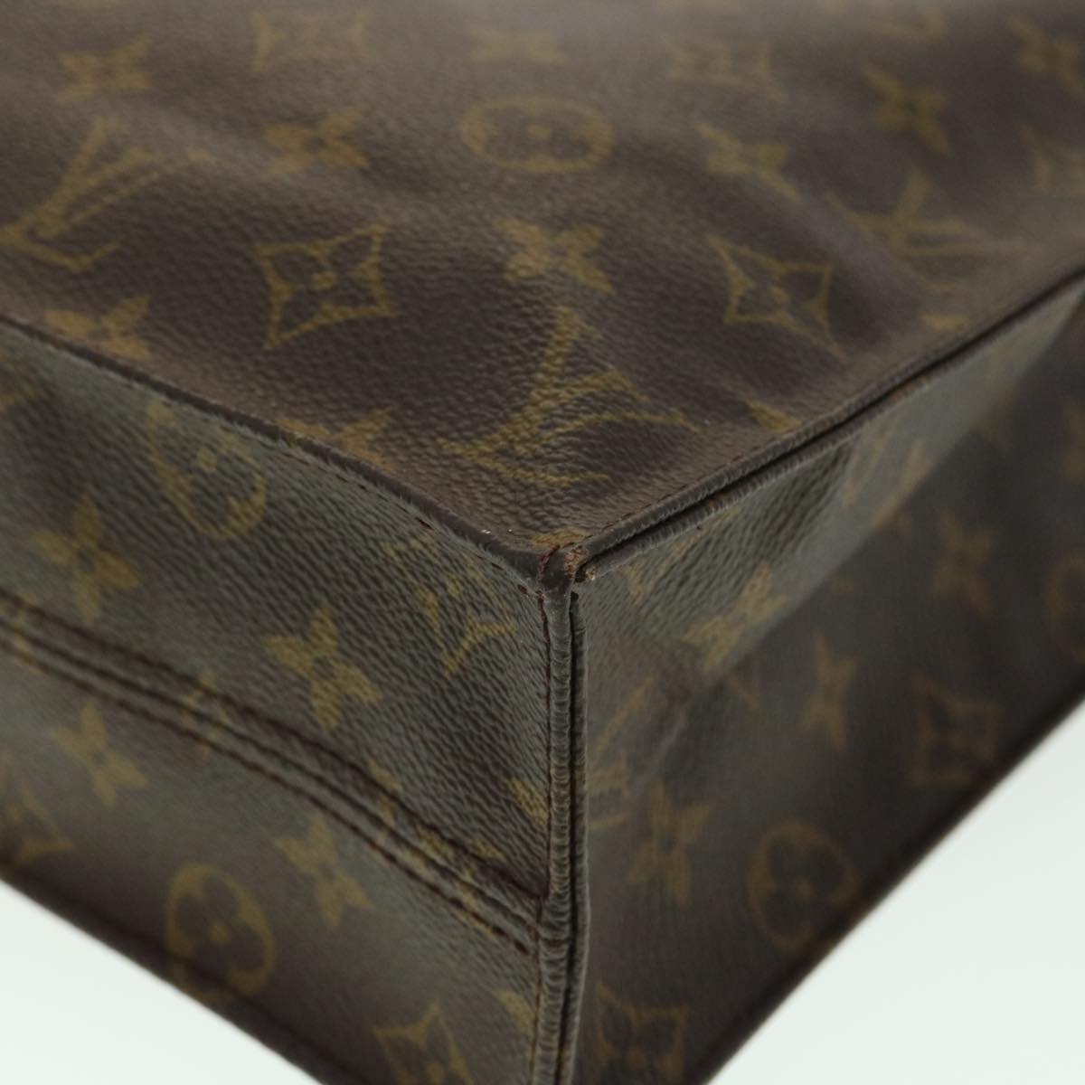 LOUIS VUITTON Monogram Sac Plat Hand Bag M51140 LV jk2425