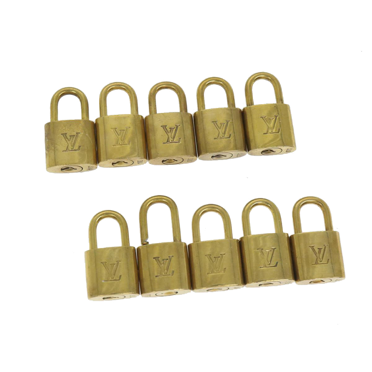 LOUIS VUITTON Padlock 10set Gold Tone LV cr898